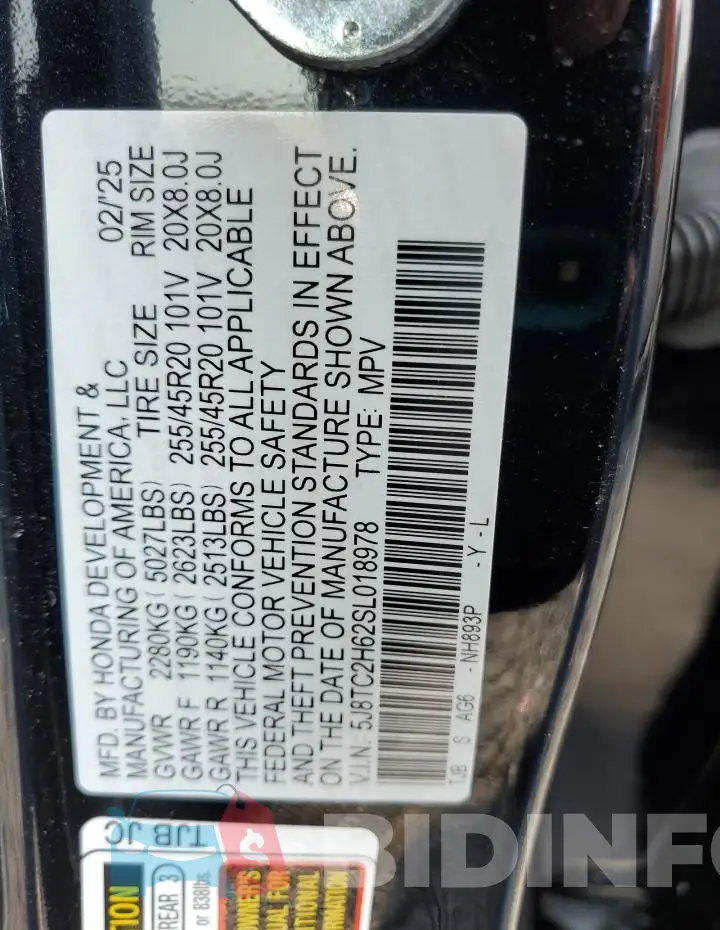 5J8TC2H62SL018978 Photo# 13
