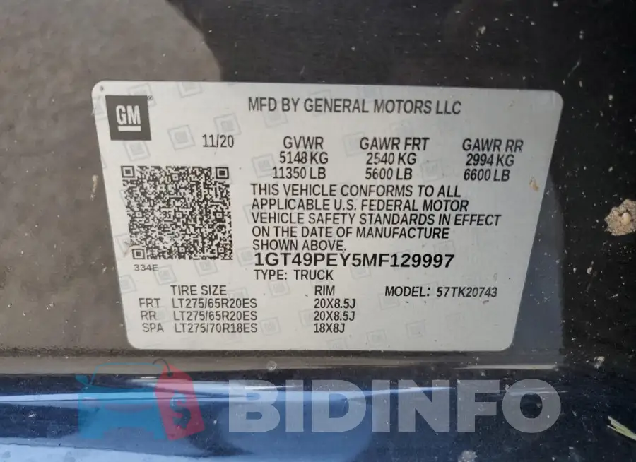 1GT49PEY5MF129997 Photo# 12