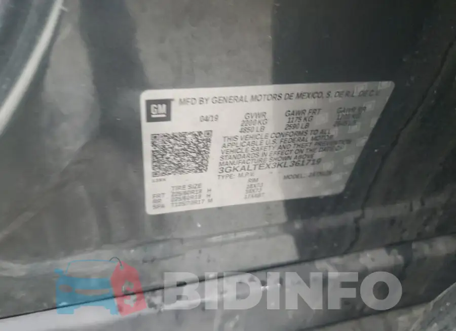 3GKALTEX3KL361719 Photo# 13