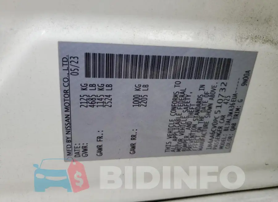1N4AA6CV0PC510732 Photo# 12