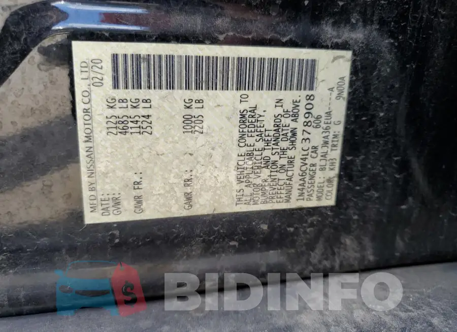 1N4AA6CV4LC378908 Photo# 12