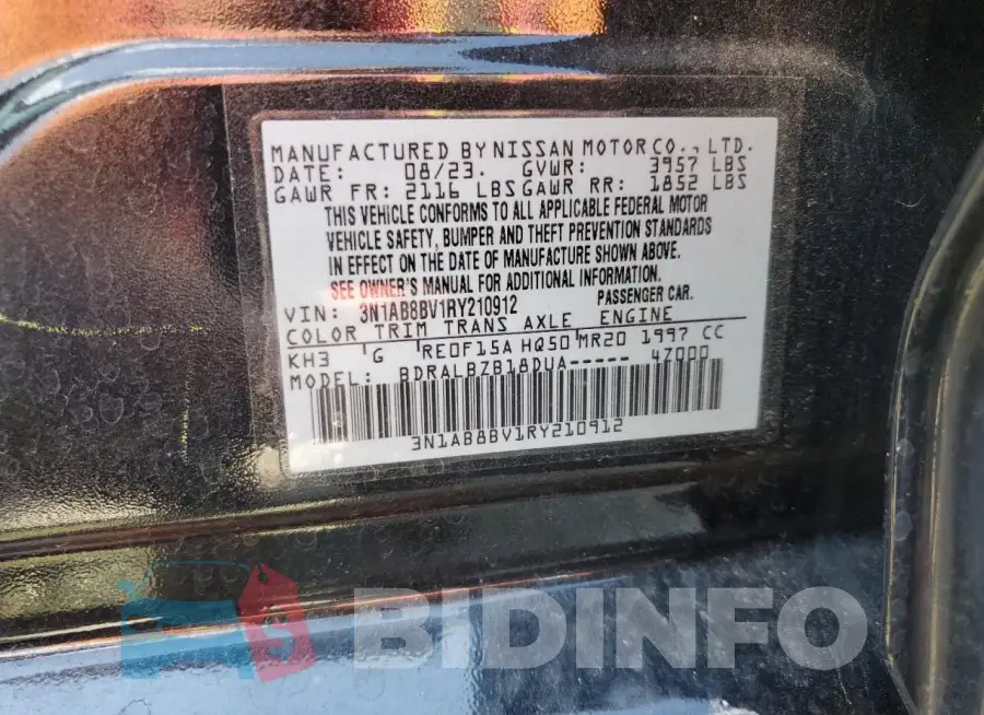 3N1AB8BV1RY210912 Photo# 12