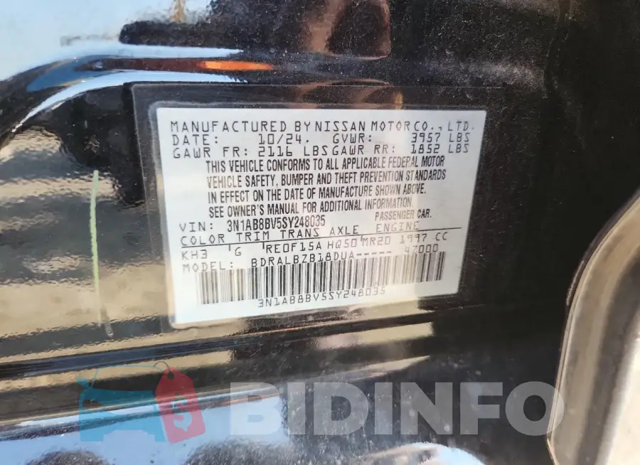 3N1AB8BV5SY248035 Photo# 12
