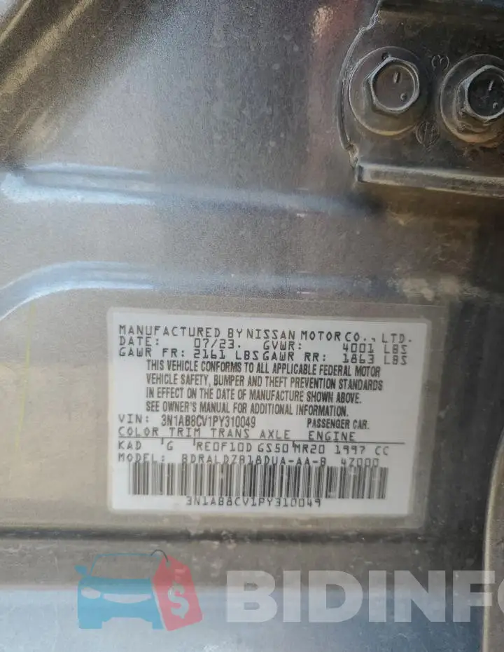 3N1AB8CV1PY310049 Photo# 13