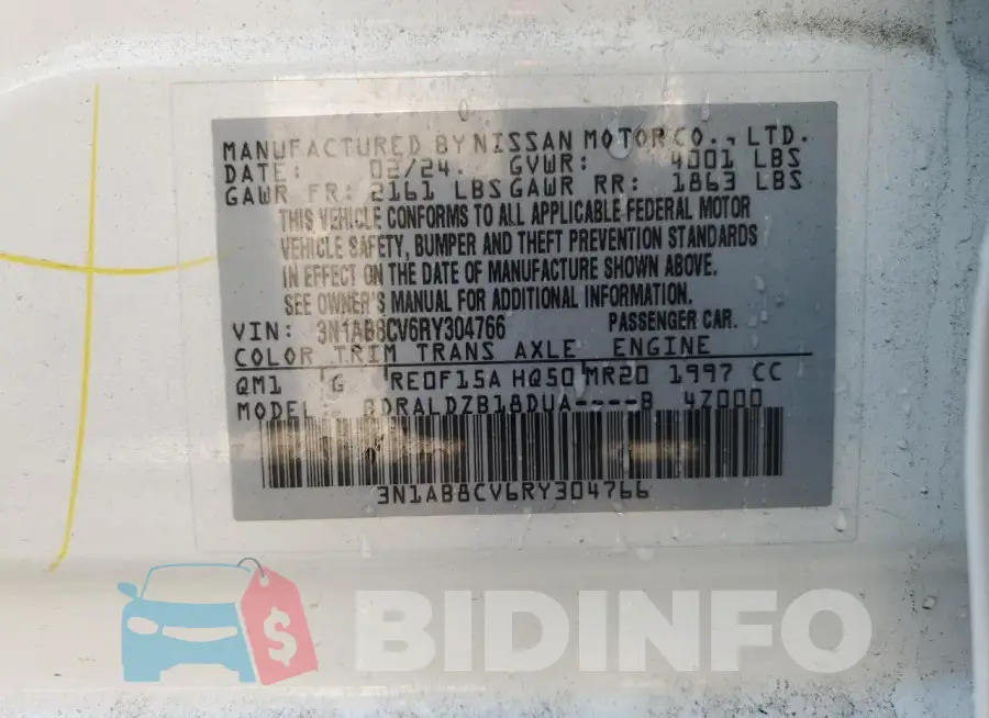 3N1AB8CV6RY304766 Photo# 12