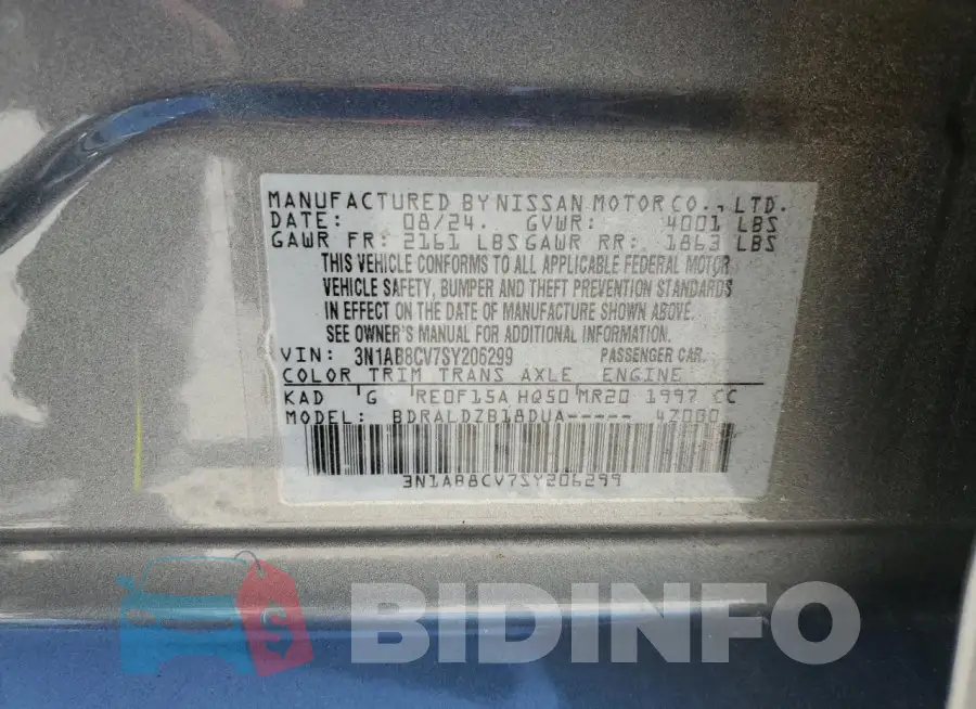 3N1AB8CV7SY206299 Photo# 12