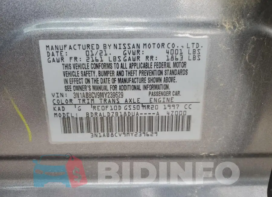 3N1AB8CV9MY239629 Photo# 13