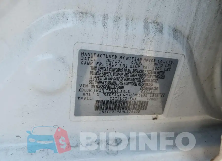 3N1CE2CP8HL375400 Photo# 12