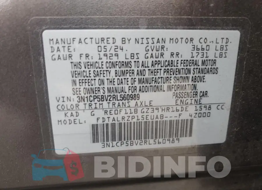 3N1CP5BV2RL560989 Photo# 12