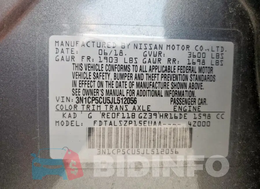 3N1CP5CU5JL512056 Photo# 13