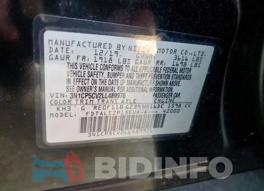3N1CP5CV2LL489976 Photo# 12