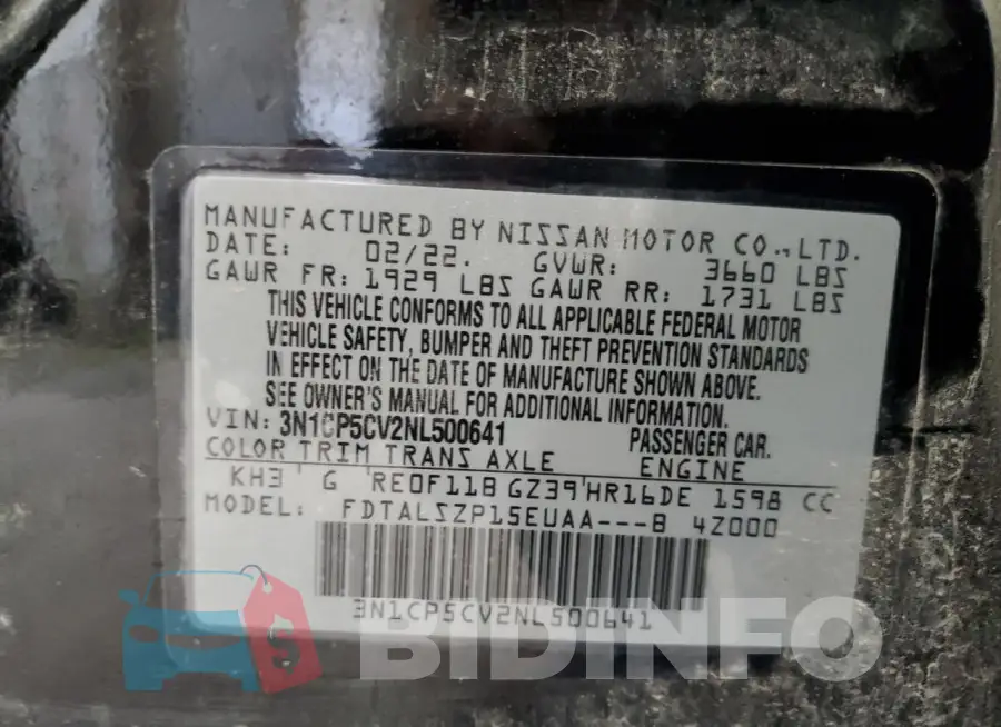 3N1CP5CV2NL500641 Photo# 13