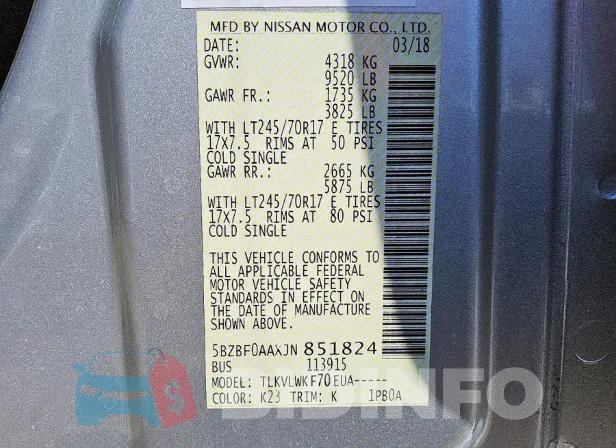 5BZBF0AAXJN851824 Photo# 13