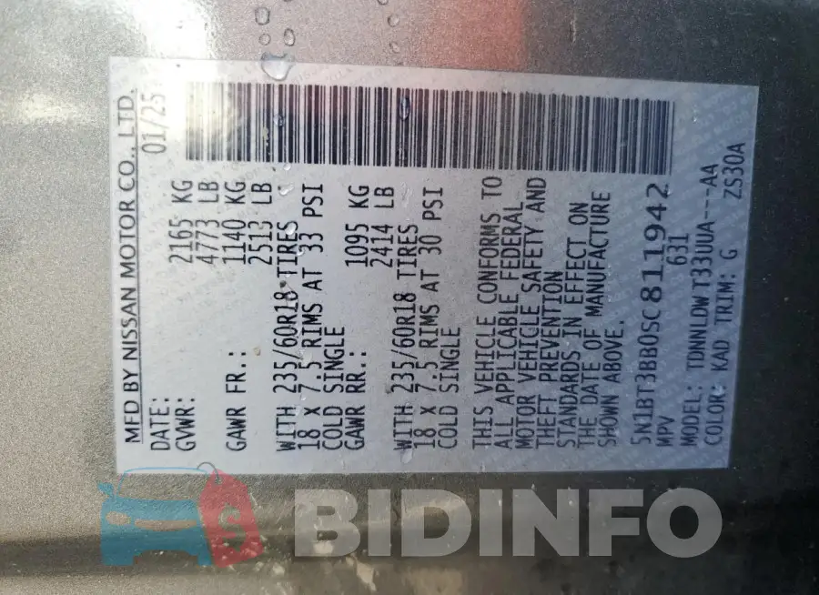 5N1BT3BB0SC811942 Photo# 12