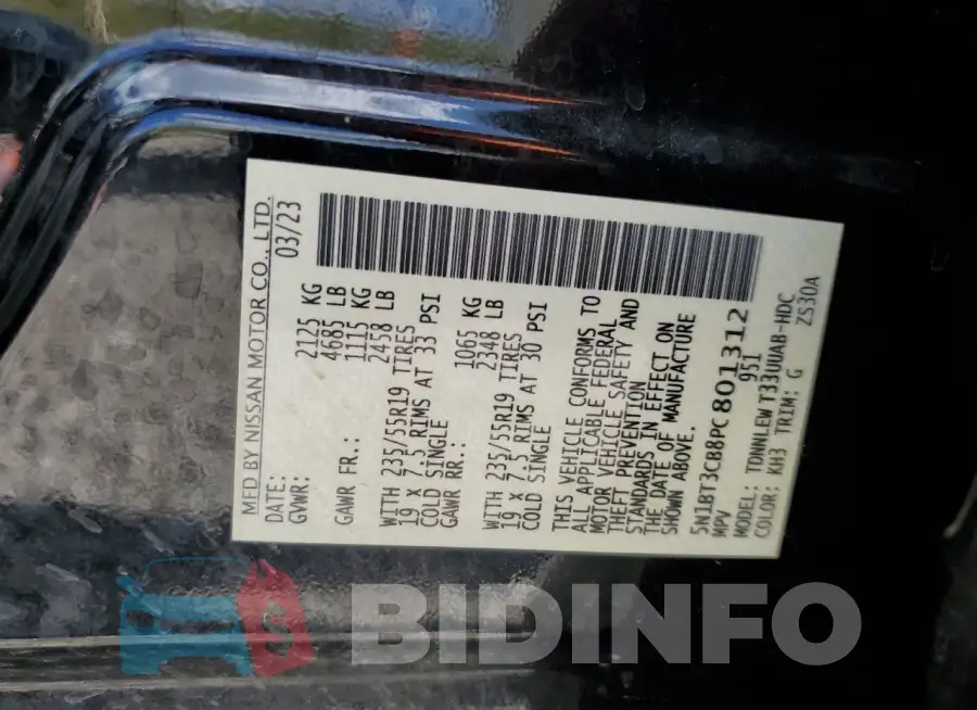 5N1BT3CB8PC801312 Photo# 13