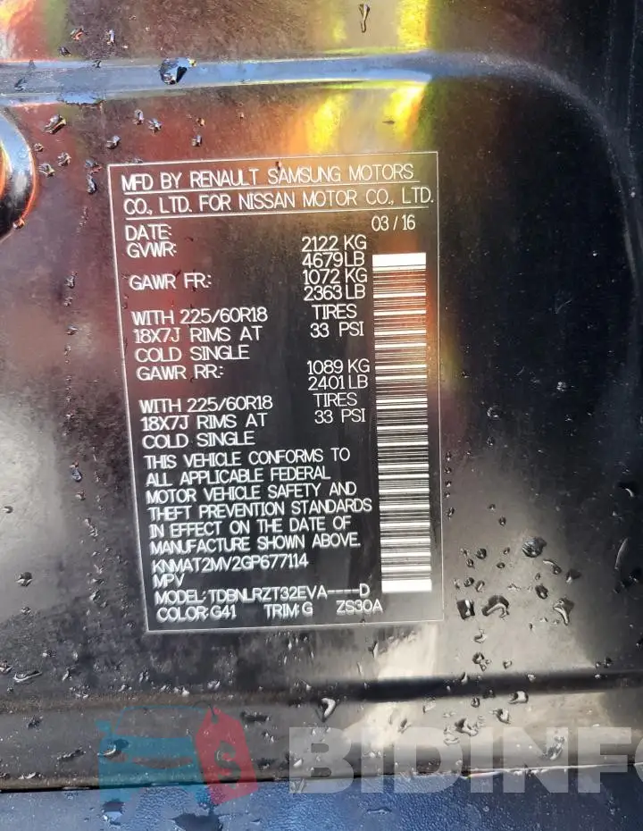 KNMAT2MV2GP677114 Photo# 13