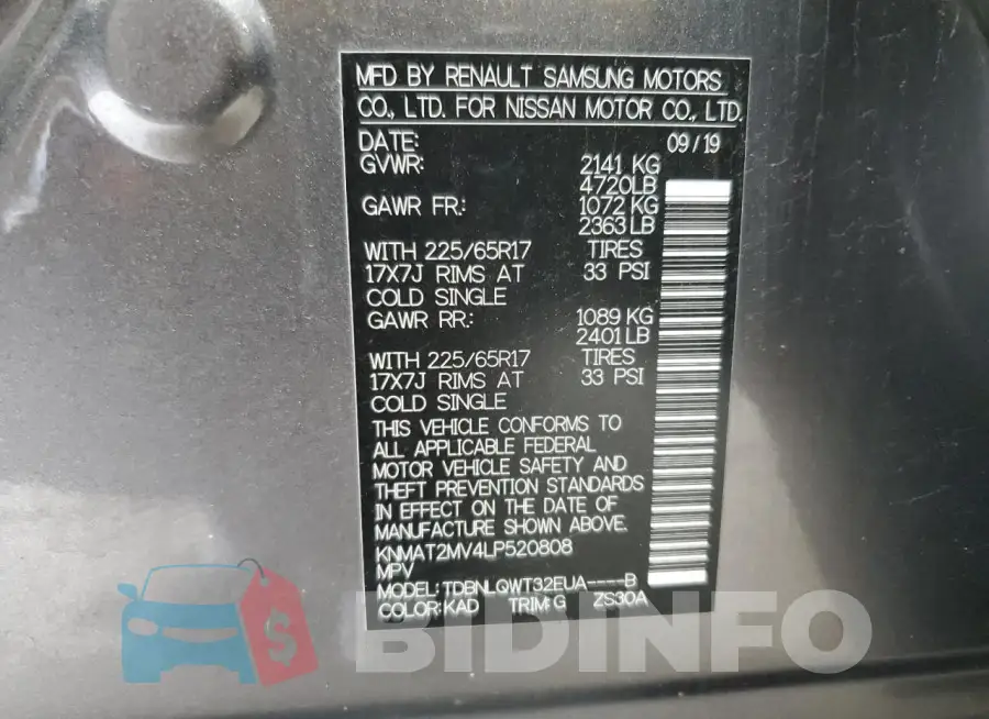 KNMAT2MV4LP520808 Photo# 14