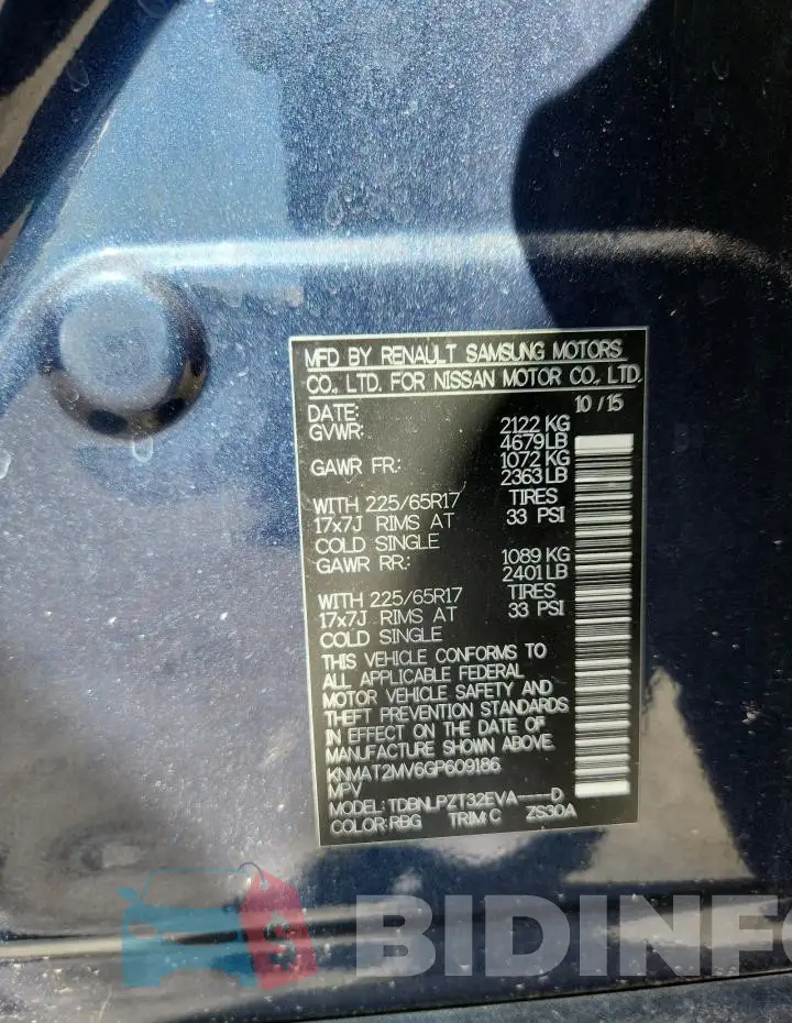 KNMAT2MV6GP609186 Photo# 14
