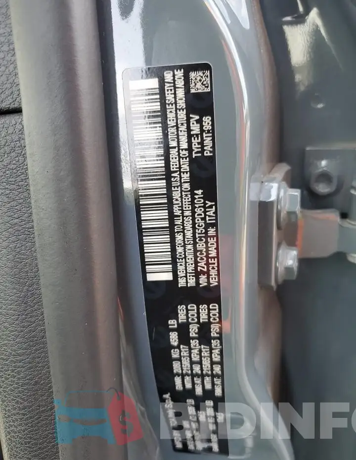 ZACCJBCT5GPD61014 Photo# 12