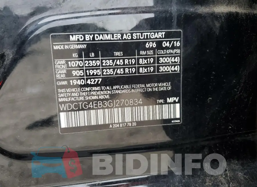 WDCTG4EB3GJ270834 Photo# 14