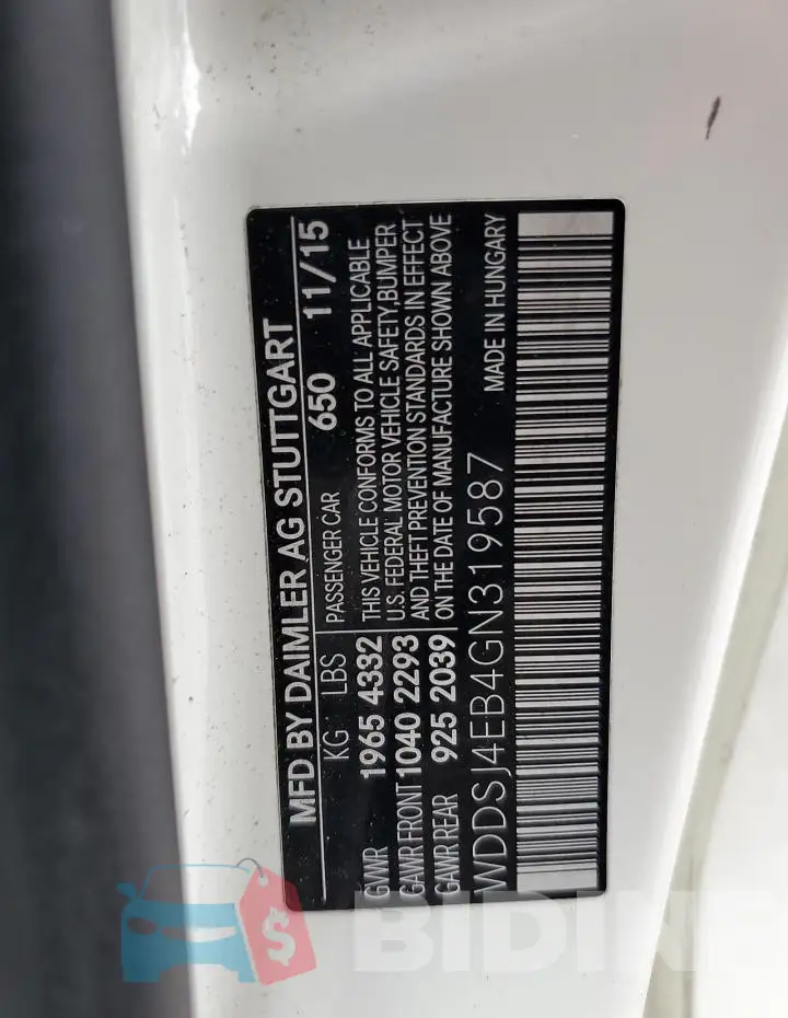 WDDSJ4EB4GN319587 Photo# 12