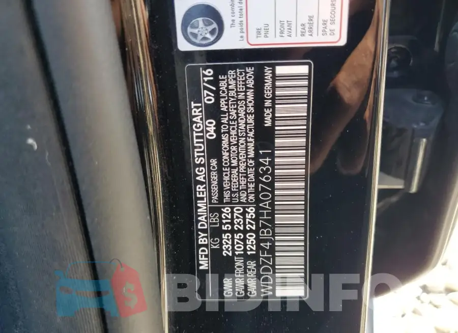 WDDZF4JB7HA076341 Photo# 12