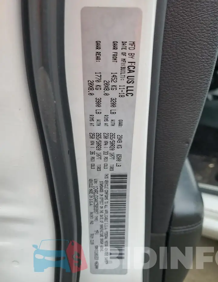 1C4RDJDG4KC585997 Photo# 13