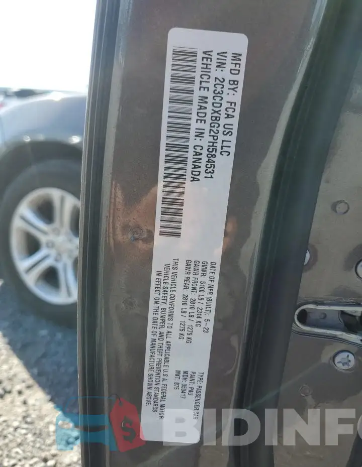 2C3CDXBG2PH584531 Photo# 12