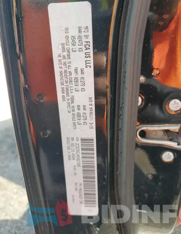 2C3CDXGJ4KH627585 Photo# 13