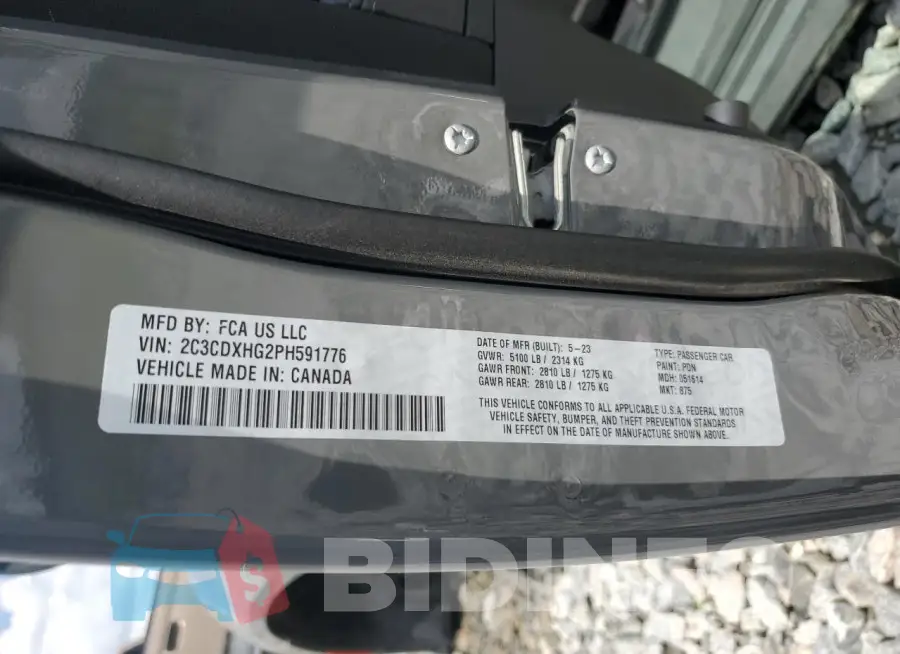 2C3CDXHG2PH591776 Photo# 12