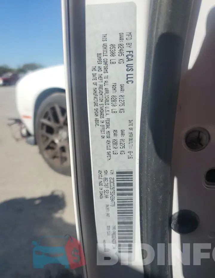 2C3CDZBT5GH284779 Photo# 12