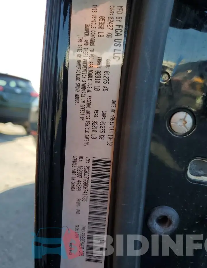 2C3CDZGG8KH741735 Photo# 13