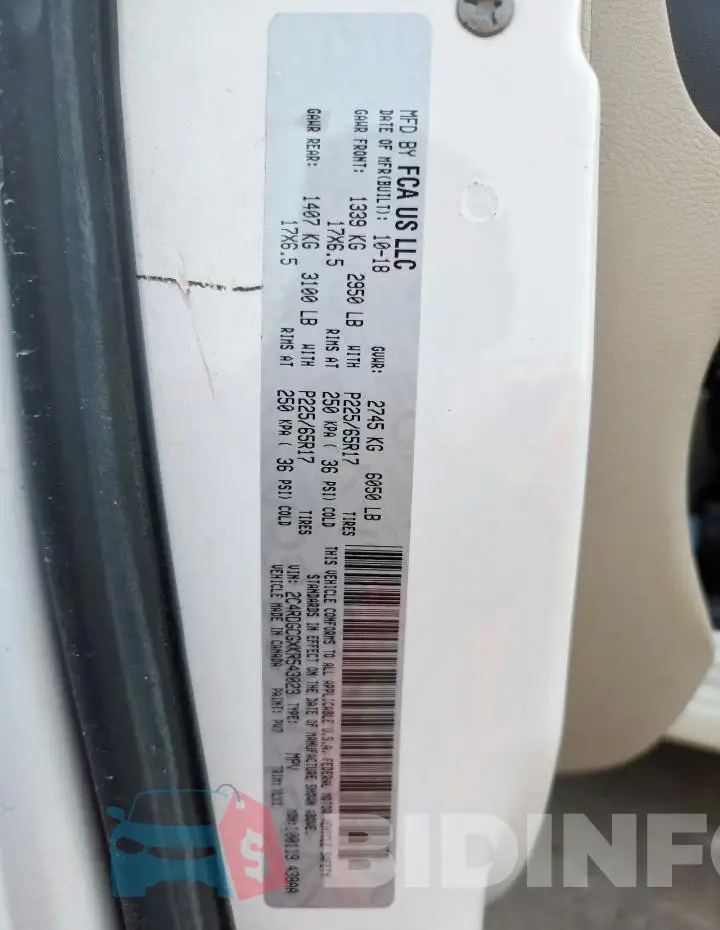 2C4RDGCGXKR543023 Photo# 13