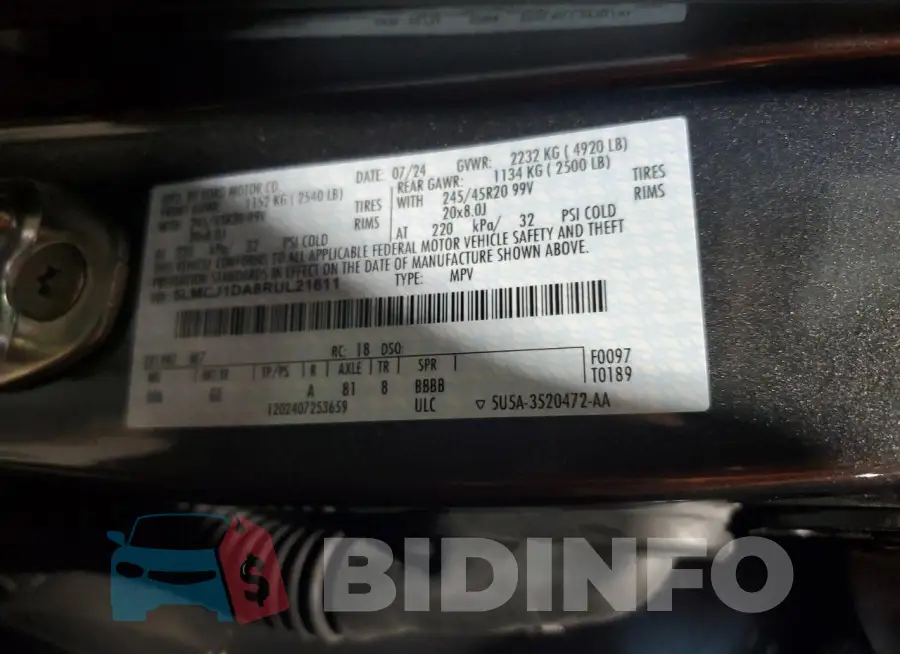 5LMCJ1DA8RUL21611 Photo# 13