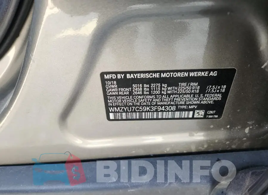 WMZYU7C59K3F94308 Photo# 13