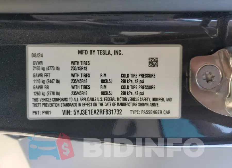 5YJ3E1EA2RF831732 Photo# 13