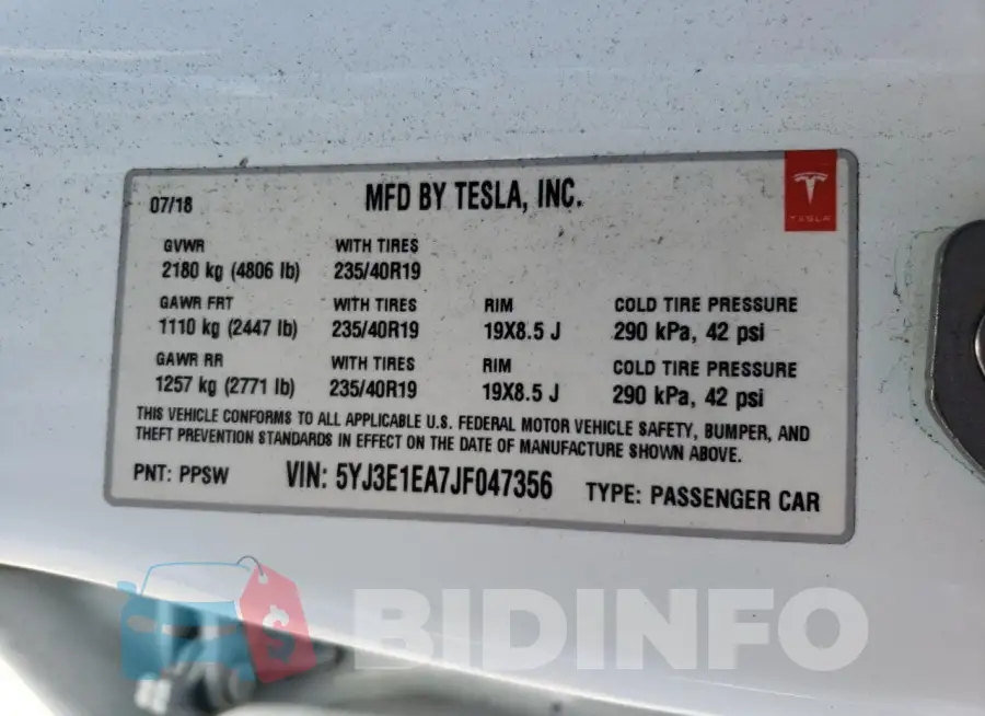 5YJ3E1EA7JF047356 Photo# 12