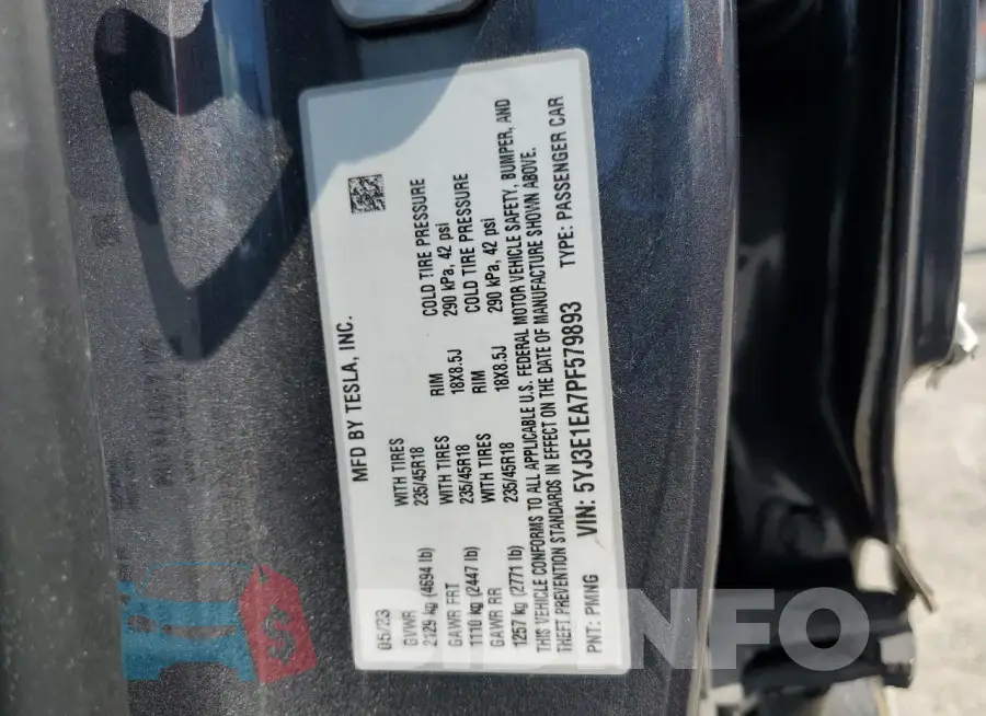 5YJ3E1EA7PF579893 Photo# 13
