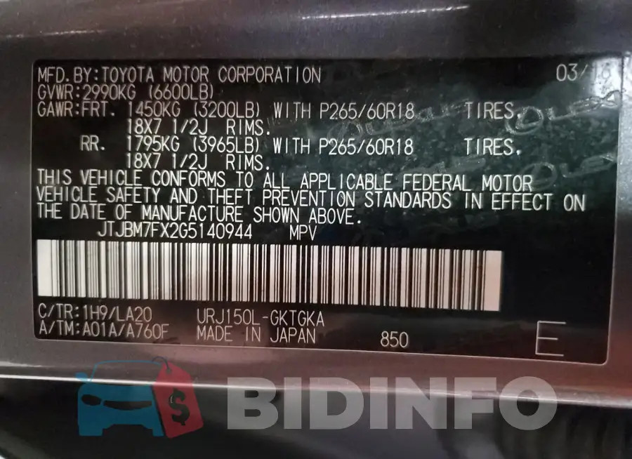 JTJBM7FX2G5140944 Photo# 13