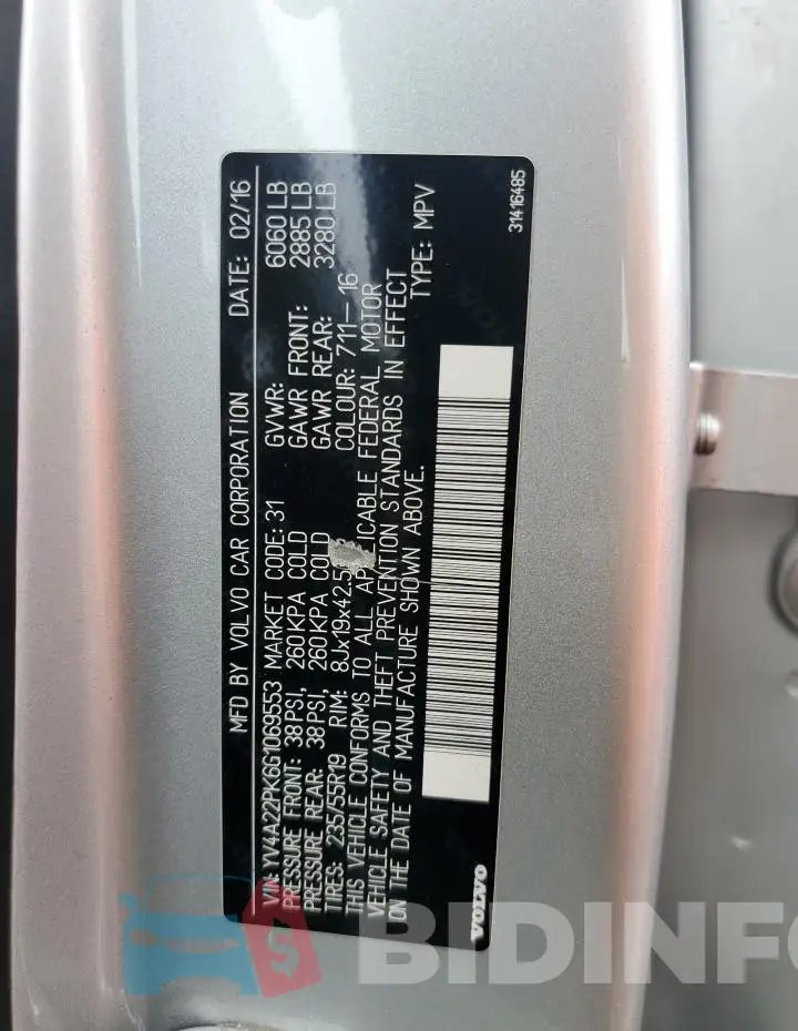 YV4A22PK6G1069553 Photo# 13