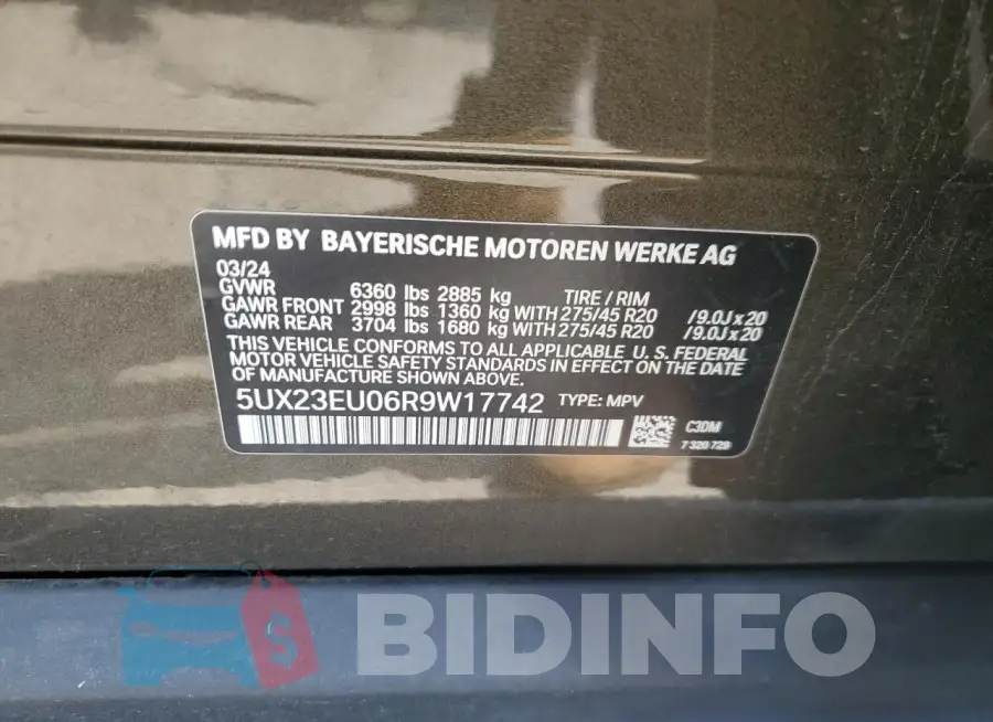 5UX23EU06R9W17742 Photo# 13