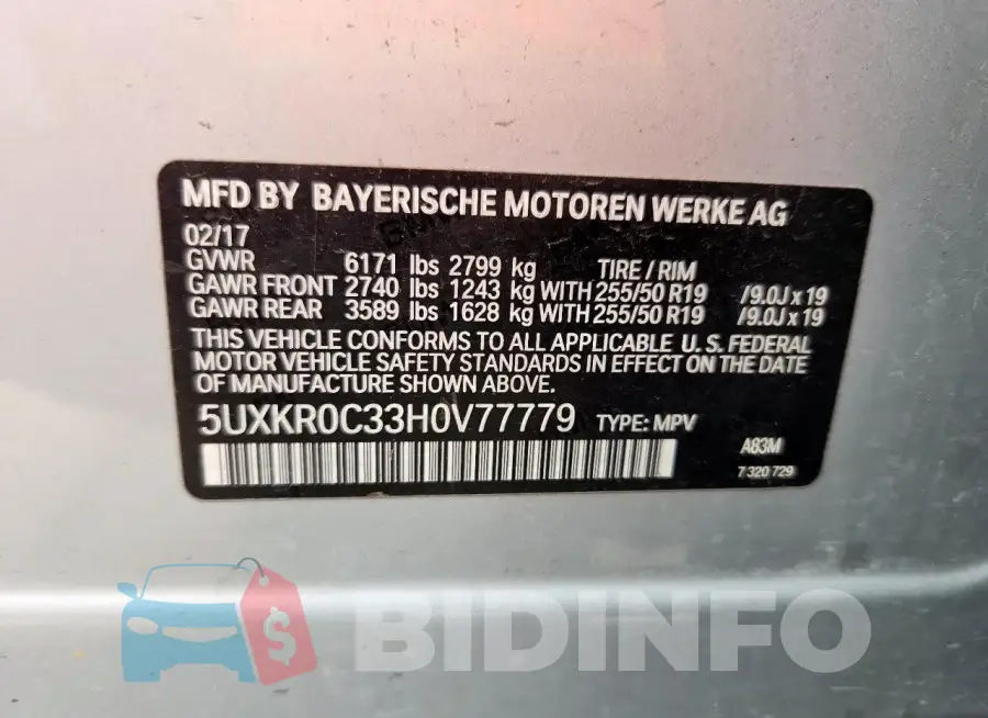 5UXKR0C33H0V77779 Photo# 14