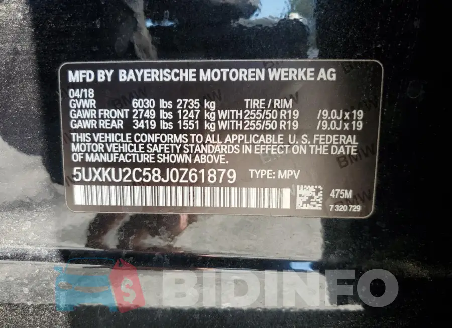 5UXKU2C58J0Z61879 Photo# 13