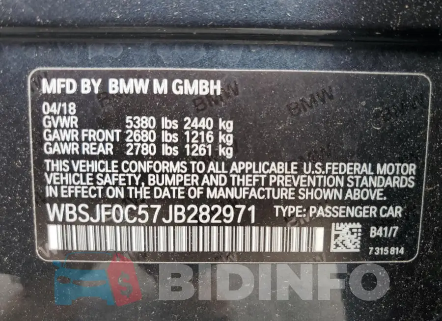 WBSJF0C57JB282971 Photo# 12