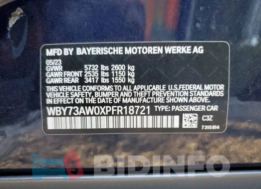 WBY73AW0XPFR18721 Photo# 12