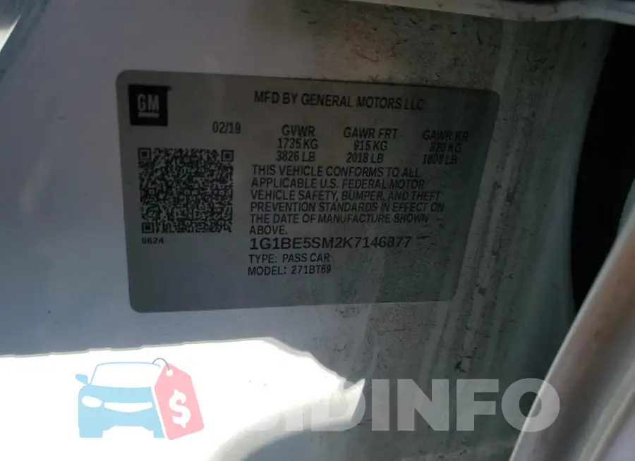 1G1BE5SM2K7146877 Photo# 12