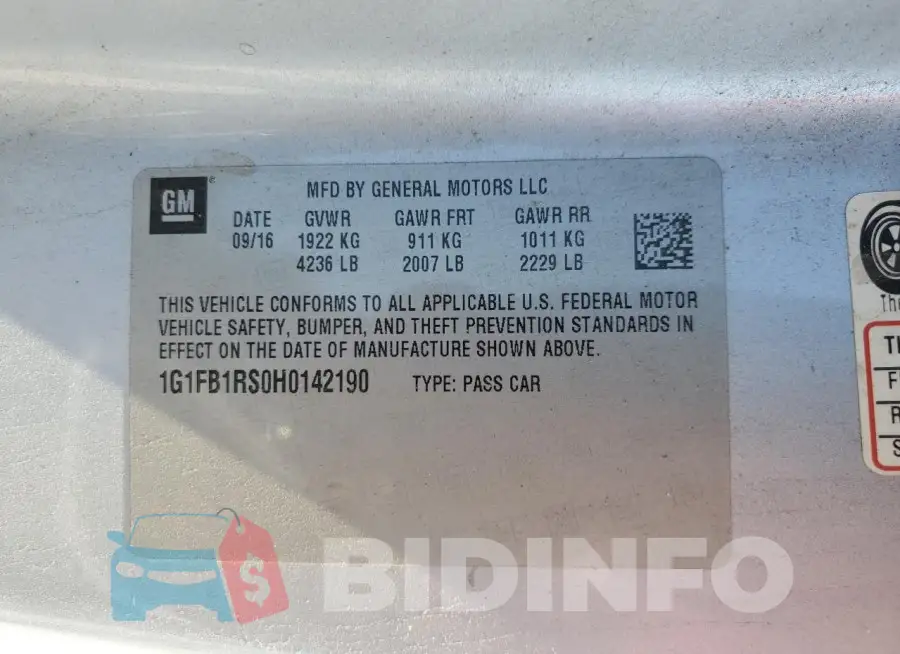1G1FB1RS0H0142190 Photo# 13