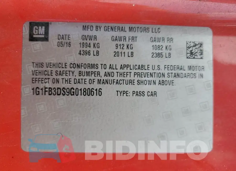 1G1FB3DS9G0180616 Photo# 12