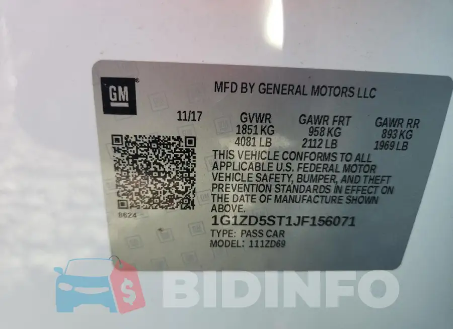 1G1ZD5ST1JF156071 Photo# 12