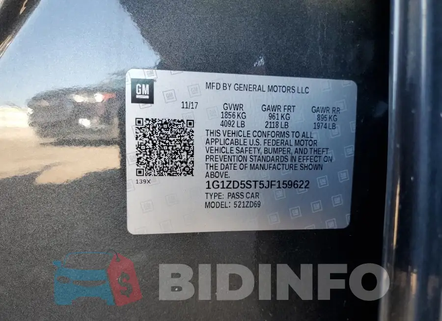 1G1ZD5ST5JF159622 Photo# 13